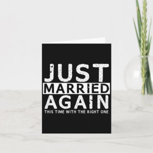 Tarjeta Arte de boda casado de nuevo por segunda vez
