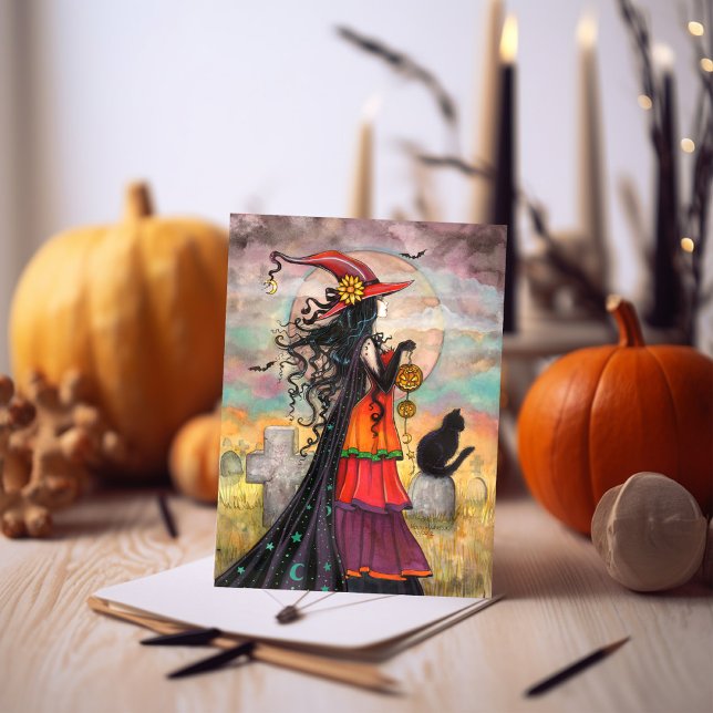 Tarjeta Arte de Bruja de Halloween Witch Way (Subido por el creador)