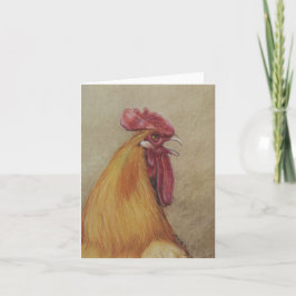 Tarjeta Arte de cacareo Notecard del pájaro del gallo