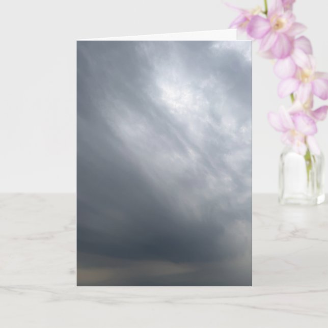 Tarjeta Arte de cielo tormentoso gris dramático (Orquídea)
