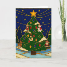Arte de cloisonné Bosque Caprichoso Navidad Clásic