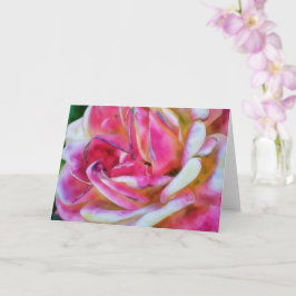 Tarjeta Arte de color rosa y rosa blanco