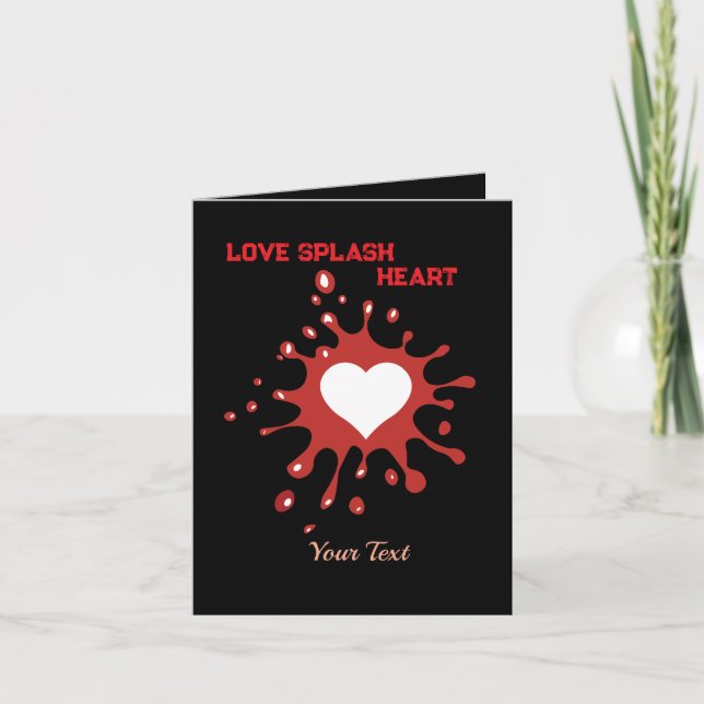 Tarjeta Arte de corazón salpicado – Diseño creativo de exp (Anverso)