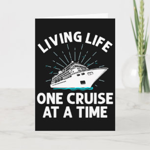 Tarjeta Arte de crucero divertido hombres mujeres familia