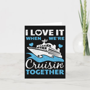 Tarjeta Arte de crucero genial hombres mujeres pareja fami