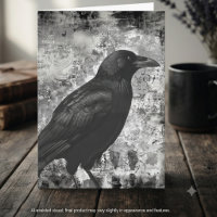 Arte de Cuervo con Acabado Gris Oscuro Académico
