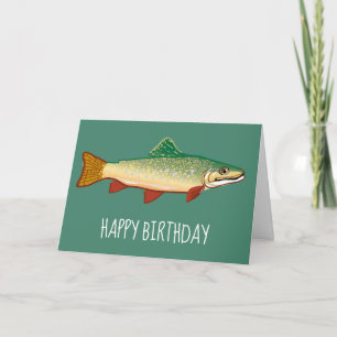 Tarjeta Arte de cumpleaños de truchas