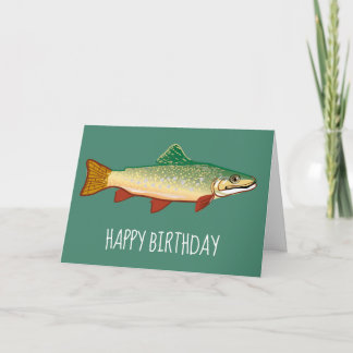 Tarjeta Arte de cumpleaños de truchas