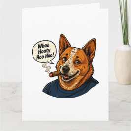 Tarjeta Arte de dibujos animados de perro divertido