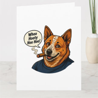 Tarjeta Arte de dibujos animados de perro divertido