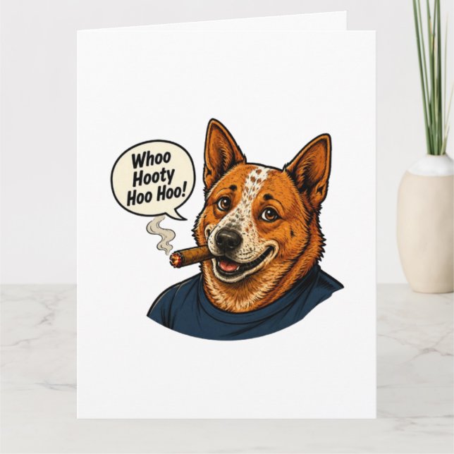 Tarjeta Arte de dibujos animados de perro divertido (Anverso)