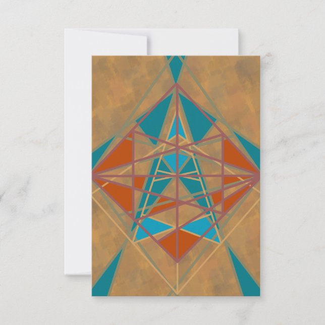 Tarjeta Arte de diseño de estrella india del desierto del  (Anverso)