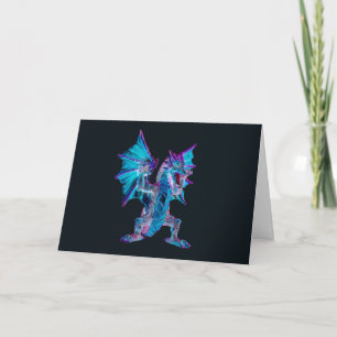 Tarjeta Arte de Dragón Fantástico Serpiente de Fuego Azur
