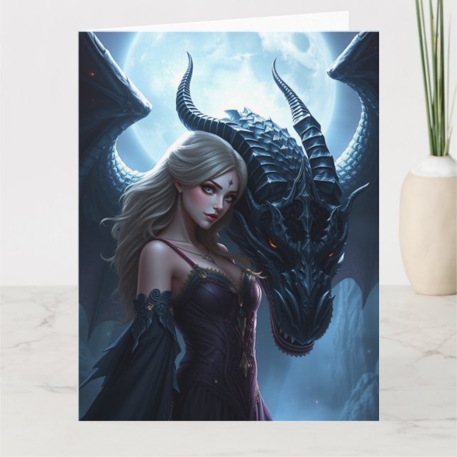 Tarjeta Arte de dragón místico (Anverso)