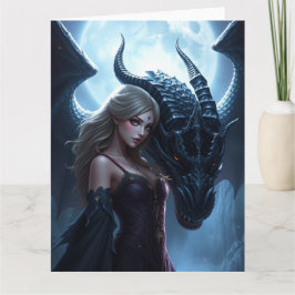 Tarjeta Arte de dragón místico