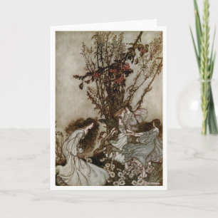 Tarjeta Arte de época - Las hadas sienten danceia,