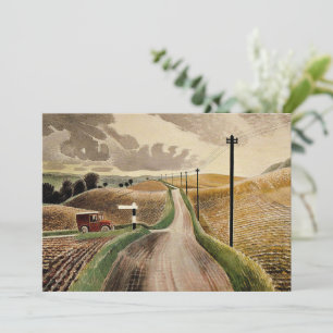 Tarjeta Arte de Eric Ravilious, paisaje de Wiltshire