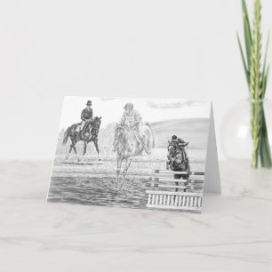 Tarjeta Arte de Eventing del entrenamiento combinado por