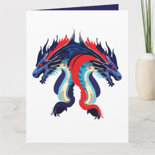 Tarjeta Arte de fantasía de dragón Saludo de dragón