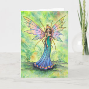 Tarjeta Arte de fantasía de hadas de helecho pequeño de Mo
