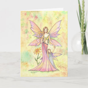 Tarjeta Arte de fantasía de hadas del día de la madre