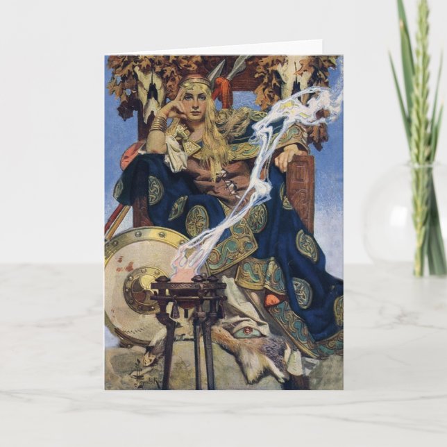 Tarjeta Arte de fantasía de princesa guerrera reina maeve (Anverso)