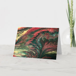 Tarjeta Arte de fluidos acrílicos de color negro y rojo Pu