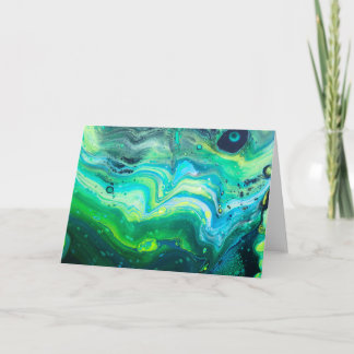 Tarjeta Arte de fluidos acrílicos en el paisaje marino ver