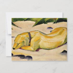 Tarjeta Arte de Franz Marc, perro meneando en el sol