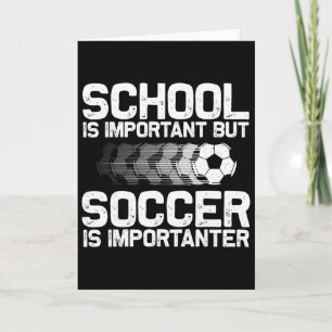 Tarjeta Arte de fútbol divertido para niños niñas hombres 