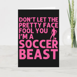 Tarjeta Arte de fútbol genial para mujeres adolescentes po