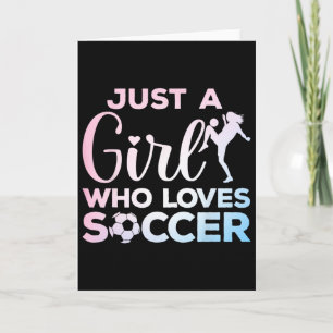 Tarjeta Arte de fútbol genial para mujeres adolescentes po