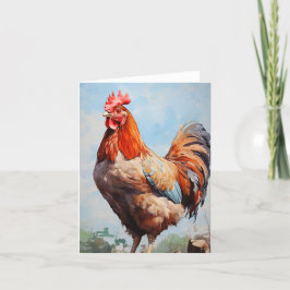 Tarjeta Arte de gallo de pollo