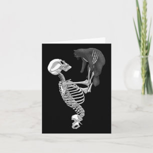 Tarjeta Arte De Gato Esbozo Para Hombres Mujeres Vestido