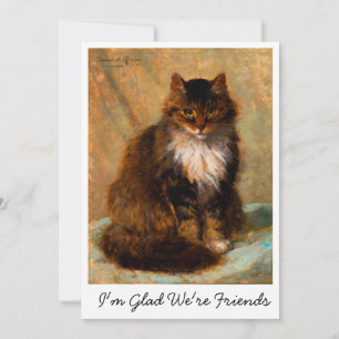 Tarjeta Arte de Gato Maine Coon Antiguo Me alegra que seam