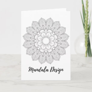 Tarjeta Arte de Geometría Sagrada Mandala Yoga Mantra Flor