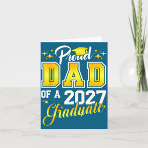 Tarjeta Arte de graduación de papá senior 2027 Orgulloso