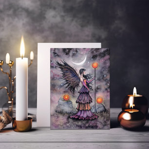 Tarjeta Arte de Hada de Noche de Otoño por Molly Harrison