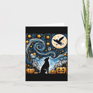 Tarjeta Arte de Halloween estrellado Arte de cielo nocturn