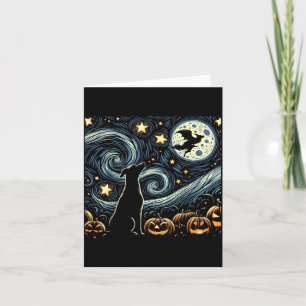 Tarjeta Arte de Halloween estrellado Noche Arte de cielo P