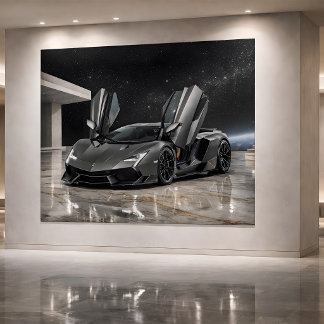 Tarjeta Arte de Hipercoche Futurista de Lujo