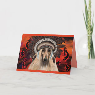Tarjeta Arte de Hound Afgano