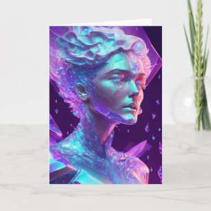 Tarjeta Arte de IA Impresionante Mujer Etérea Preciosa