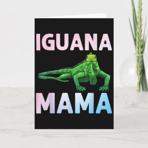 Tarjeta Arte de Iguana Para Mamá Chicas Mujeres Lagarto Re