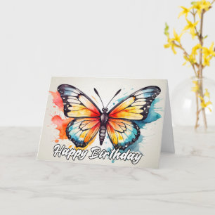 Tarjeta Arte de Ilustracion de mariposa retro creativo