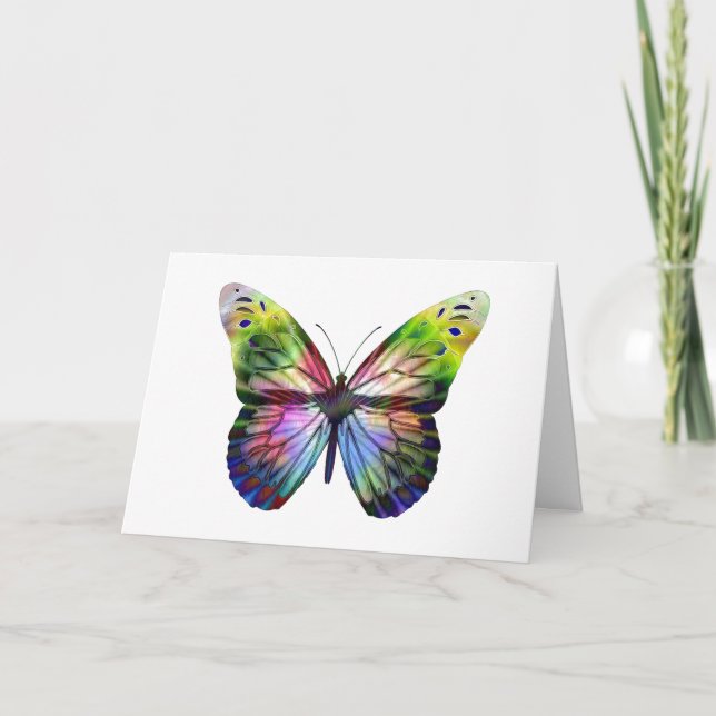 Tarjeta Arte de Ilustracion mariposa pintoresco (Anverso)