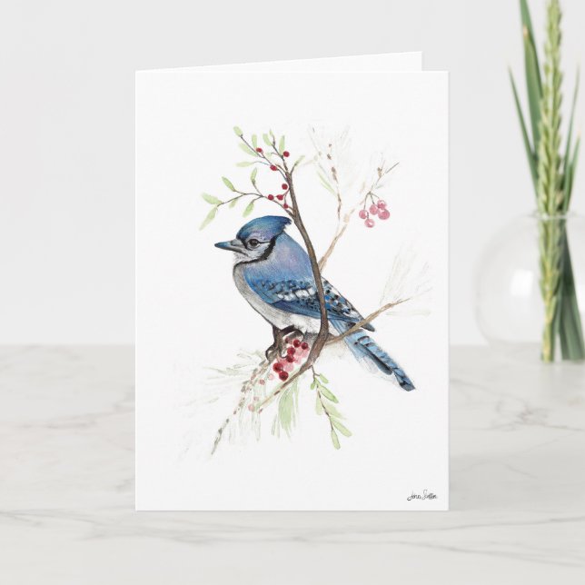 Tarjeta Arte de Jay Bird Azul (Anverso)