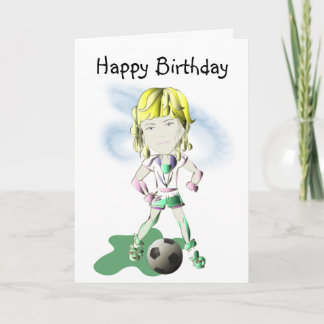 Tarjeta Arte de jugador de fútbol chica