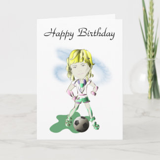 Tarjeta Arte de jugador de fútbol chica