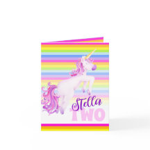 Arte de la acuarela de Unicornio y arco iris en se